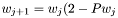 $w_{j+1}=w_{j}(2-Pw_{j}$